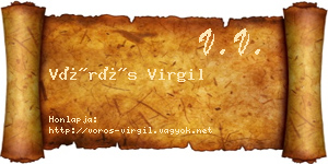 Vörös Virgil névjegykártya